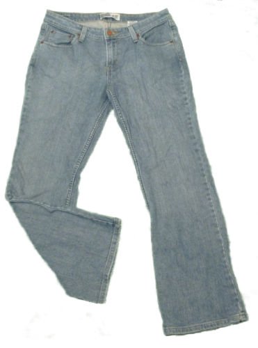 Womens Blue LEVI STRAUSS Low Rise Boot Cut Denim Jeans 10 Misses