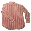 Mens Pink Brown Gray VAN HEUSEN Button Down Shirt Large