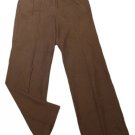 Womens Brown LARRY LEVINE Stretch Pants 10 X 31 1/2 Polyester Blend