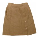 Womens Brown ANN TAYLOR Finity Style Button Front Skirt 6