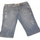 Womens Blue GAP Denim Capris 14 X 16 100% Cotton