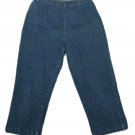 Womens Blue BASIC EDITIONS Denim Capris Small