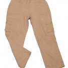Womens Brown NEW YORK & CO Capris 10 X 25 3/4 Linen Cotton Blend