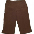 Womens Brown CHRISTOPHER & BANKS Pants Capris 12