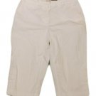 Womens Off White ST JOHNS BAY Stretch Capris 8