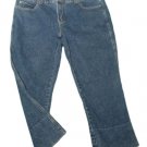 Womens Blue FADED GLORY Stretch Denim Capris 16