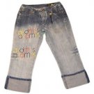 Womens Blue AKDMKS Denim Capris 28 Waist Size 28