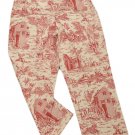 Womens Off White Red WHITE STAG Capris 8 Ladies