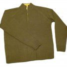 Mens Green HAGGAR Half Zip Pullover Sweater XL