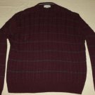 Mens Maroon Gray FALLS CREEK Pullover Sweater Large