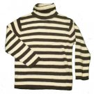 Womens Gray Off White Metallic JAMIE SCOTT Turtleneck Sweater Large