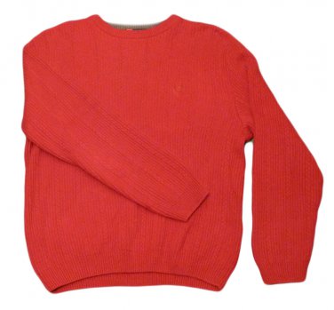 Mens Red CHAPS RALPH LAUREN Pullover Sweater Large  100% Cotton