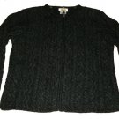 Womens Gray TALBOTS Full Zip Sweater Medium Petite 100% Wool