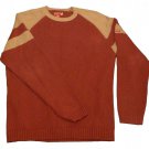 Mens Maroon Brown GUESS Pullover Sweater L Large 100% Cotton