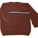 Mens Maroon Blue Gray IZOD Pullover Sweater Large
