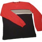 Mens Red Blue Gray ARROW Pullover Sweater Large