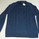 ST JOHN'S BAY Men's Pullover Sweater   Blue   Size XL   NWT *