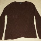 R X B Womens Pullover Sweater Brown Size Large
