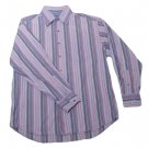 Mens Blue Gray Purple VAN HEUSEN Button Down Shirt Large