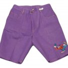 Mens Purple MICKEY UNLIMITED Denim Shorts 33 Cotton Ramie Blend