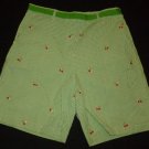 Womens Green White KHAKIS Shorts 12