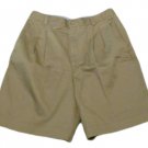Womens Brown LIZ CLAIBORNE Pleated Shorts 14