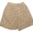 Womens Brown Tan Gray IZOD CLUB Pleated Shorts 10