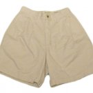 Womens Tan EDDIE BAUER Classic Fit Pleated Shorts 4P