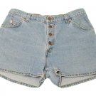 Womens Blue LEVIS Button Fly 950 Relaxed Fit Denim Shorts 13 JR