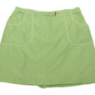 Womens Green White IZOD X tra Dry Skorts with Belt 12 Ladies
