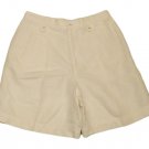 Womens Off White LIZ CLAIBORNE Pleated Shorts 14