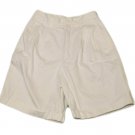 Womens Off White EDDIE BAUER Pleated Casual Shorts 6