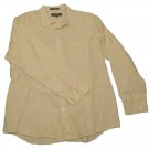 Mens Tan BRANDINI Linen Long Sleeve Shirt XL