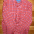 TOWNCRAFT Men's Shirt - Maroon/Blue/White - Size XL - EUC