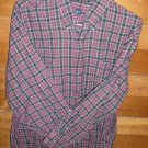 VAN HEUSEN Men's Flannel Shirt - Maroon Black & Tan - Size XL