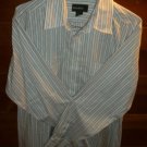 Mens White Gray EDDIE BAUER Button Down Shirt Large