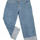 Womens Blue ANN TAYLOR Denim Capris  6 X 22 100% Cotton