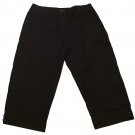 Womens Black IZOD Capris 10 Ladies