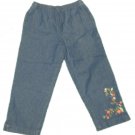 Womens Blue BASIC EDITIONS Chico Style Capris Pants Small