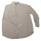 Mens Blue Yellow White ALAN FLUSSER Golf Style Button Down Shirt XL 100% Cotton