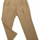 Mens Brown NAUTICA Pleated Dress Pants 36 X 28 3/4 100% Wool