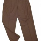 Mens Brown CLAIBORNE Pleated Dress Pants 35 X 29 1/2 100% Polyester