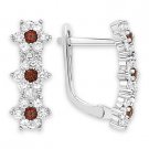 Cubic Zirconia Crystal .925 Sterling Silver Rhodium Dangling Birthstone Earrings Cubic Zirconia Crystal .925 Sterling Silver Rhodium Dangling Birthstone Earrings