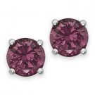 Round Cut Cubic Zirconia CZ Faux Alexandrite Sterling Silver Stud Earrings June Round Cut Cubic Zirconia CZ Faux Alexandrite Sterling Silver Stud Earrings June