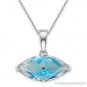 Evil Eye Crystal Bead Pendant Turkish Nazar Greek Charm Sterling Silver Necklace