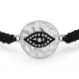 Evil Eye Charm CZ Bead Greek Turkish Nazar Hamsa Steampunk Macrame Hemp Bracelet