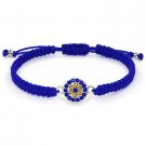 Evil Eye Crystal Greek Turkish Nazar Hamsa Kabbalah Luck Charm Macrame Bracelet