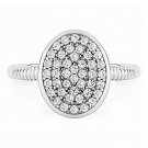 .925 Sterling Silver Cubic Zirconia CZ Crystal Pave Oval Cocktail Fashion Ring .925 Sterling Silver Cubic Zirconia CZ Crystal Pave Oval Cocktail Fashion Ring