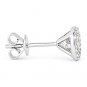 1.29ct Round Cut White Topaz Gem Diamond Martini Stud Earrings in 14k White Gold
