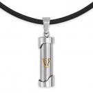 Stainless Steel Judaica Hebrew Jewish Shin Charm Mezuzah Pendant Choker Necklace Stainless Steel Judaica Hebrew Jewish Shin Charm Mezuzah Pendant Choker Necklace